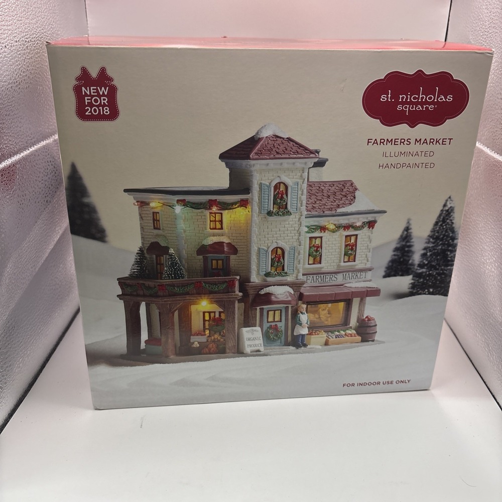St. Nicholas Square~Village Collection~Farmers Market~NIB